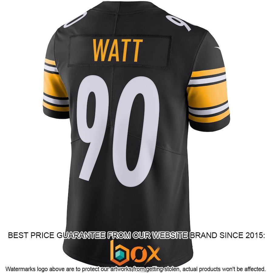 BEST T.J. Watt Pittsburgh Steelers Vapor Untouchable Black Football Jersey 3