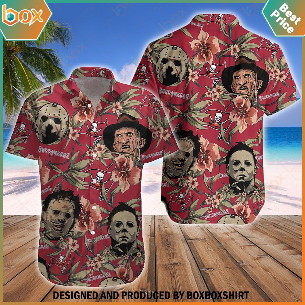 Tampa Bay Buccaneers Horror Movie Character Hawaiian Shirt 3