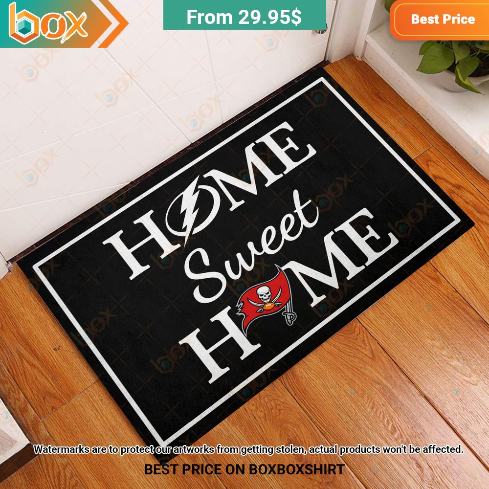 Tampa Bay Lightning Tampa Bay Buccaneers Home Sweet Home Doormat 2
