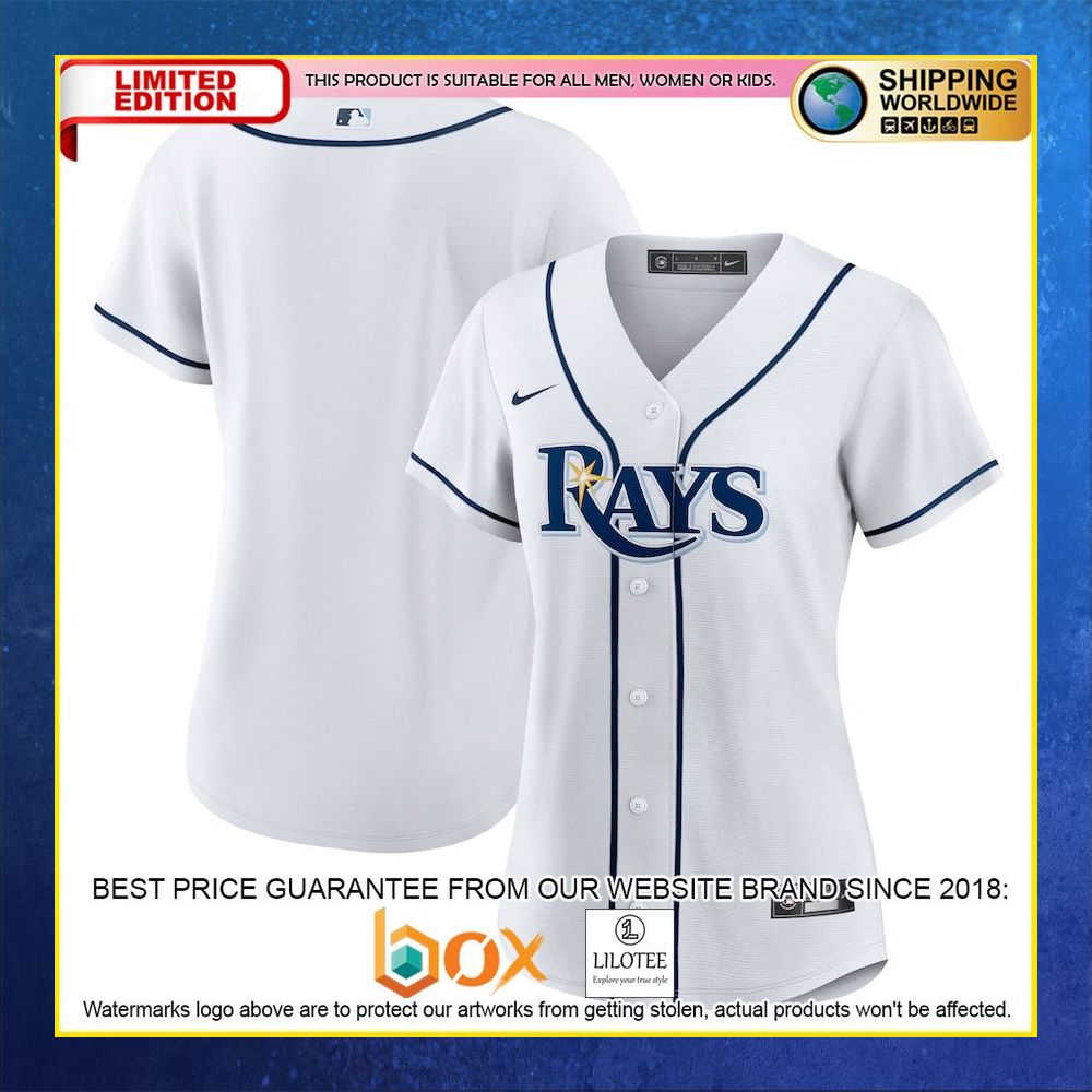 HOT Tampa Bay Rays Women's Custom Name Number White Baseball Jersey Shirt 4
