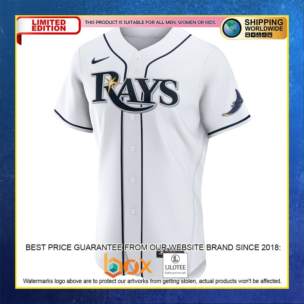 HOT Tampa Bay Rays Custom Name Number White Baseball Jersey Shirt 5