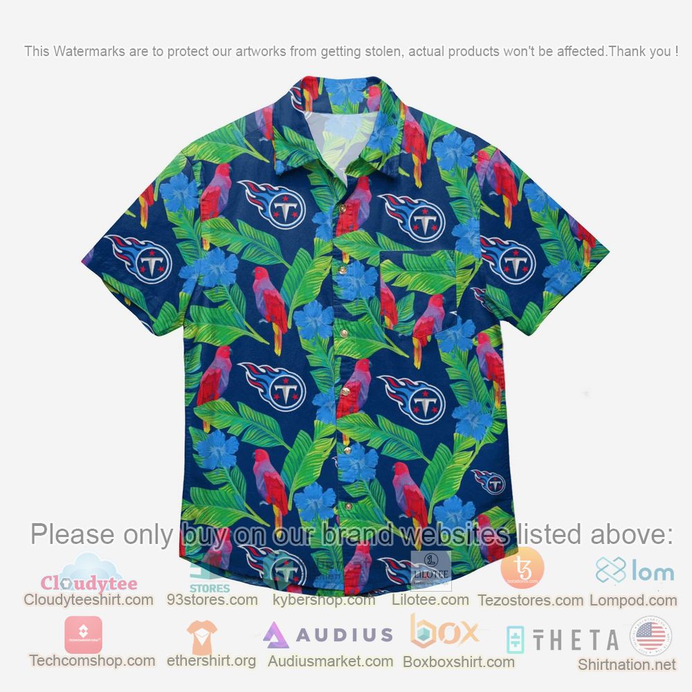 HOT Tennessee Titans Floral Button-Up Hawaii Shirt 1