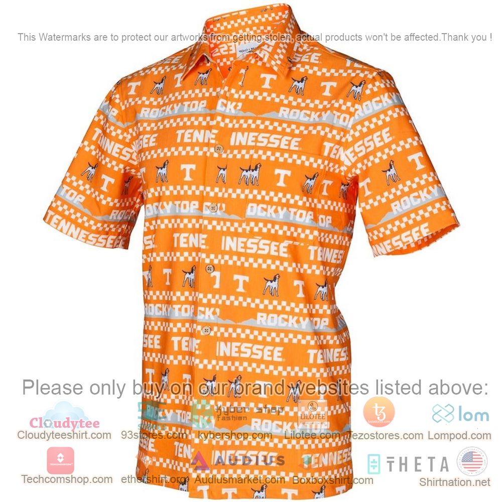 HOT Tennessee Volunteers Tennessee Orange Floral Button-Up Hawaii Shirt 2