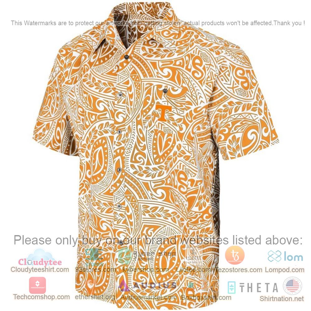 HOT Tennessee Volunteers Tennessee Orange Make Like A Tree Button-Up Hawaii Shirt 2