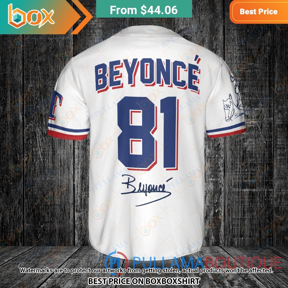 Texas Rangers Beyonce White Baseball Jersey 10