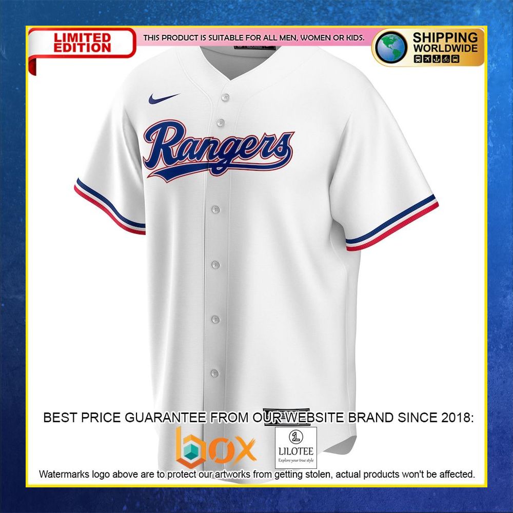 HOT Texas Rangers MLB Custom Name Number White Baseball Jersey Shirt 5