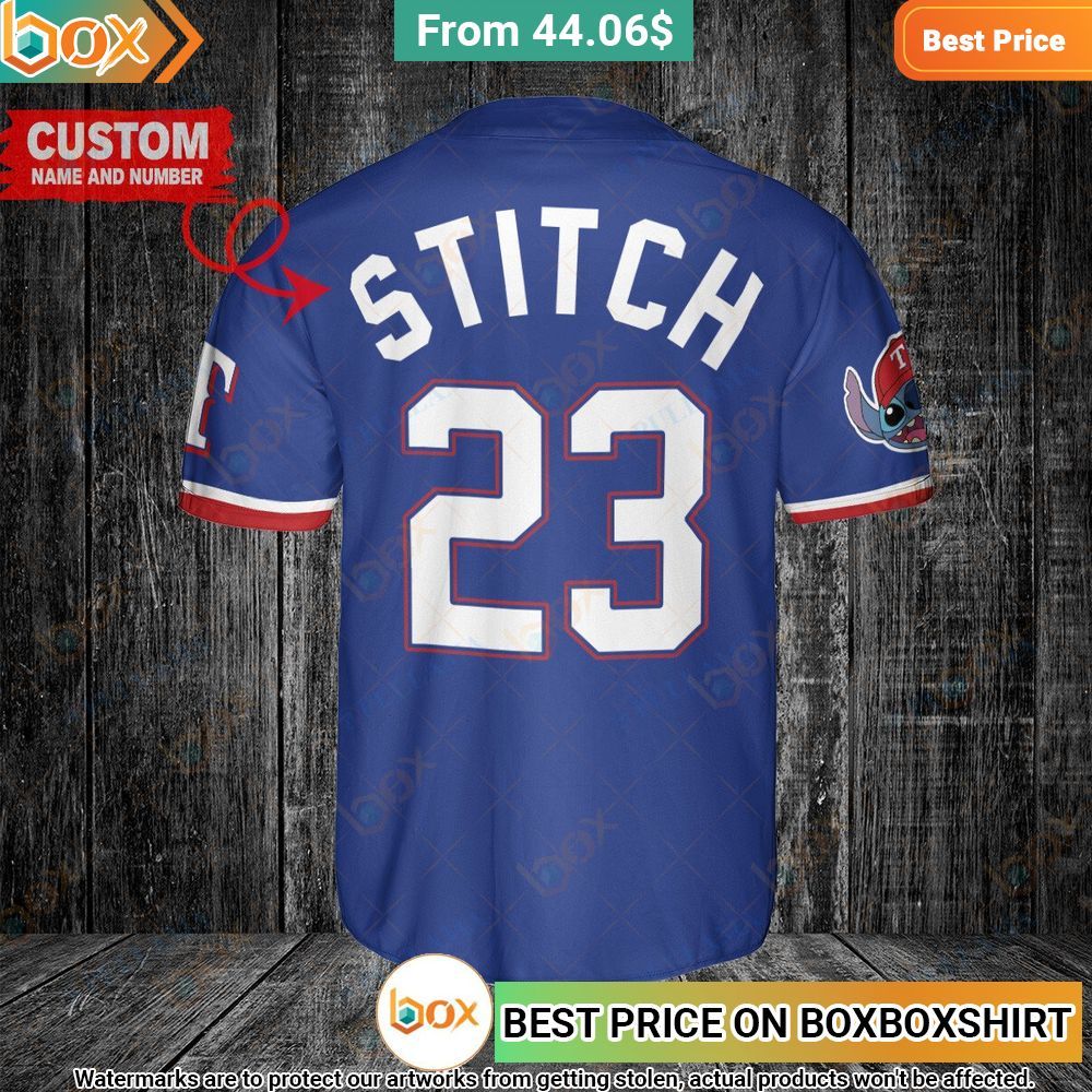 Texas Rangers Stitch Personalized Baseball Jersey 3