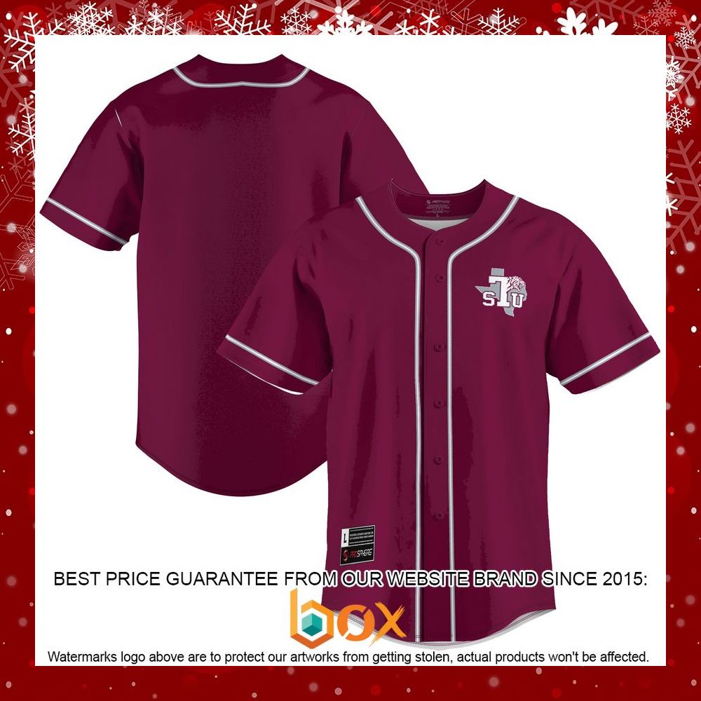 BEST Texas Southern Tigers Maroon Baseball Jersey 4