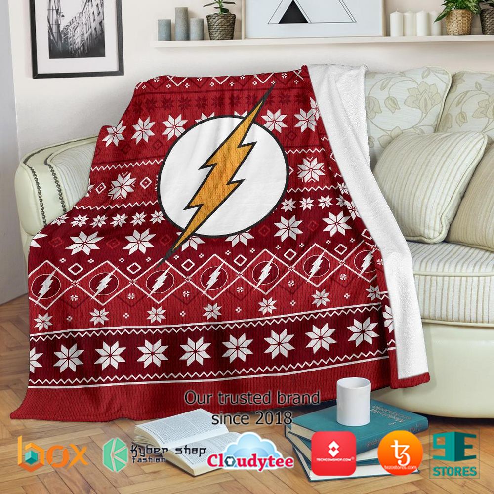 The Flash Art Ugly Christmas Blanket 2