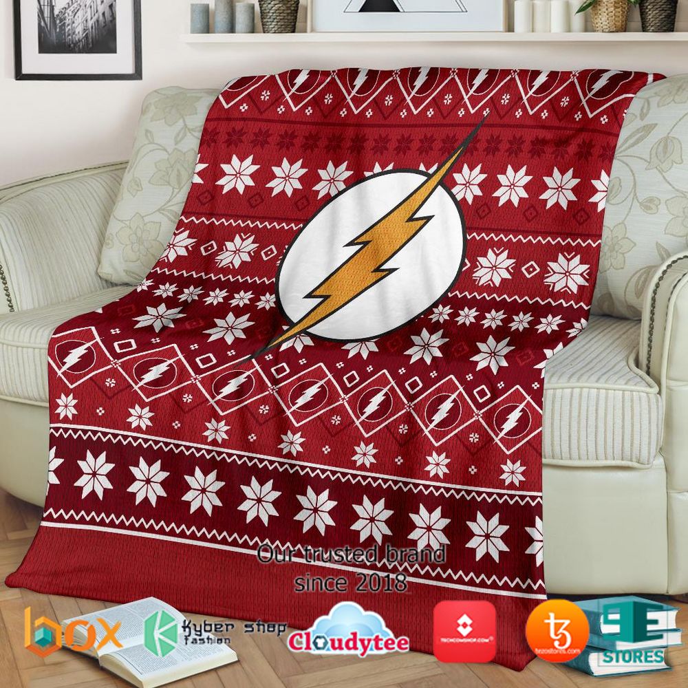 The Flash Art Ugly Christmas Blanket 3