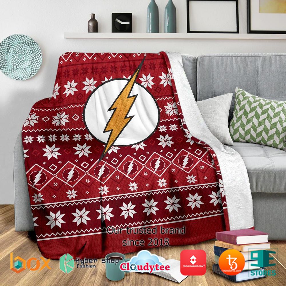 The Flash Art Ugly Christmas Blanket 4