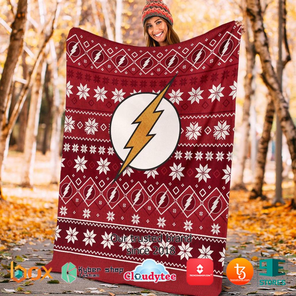 The Flash Art Ugly Christmas Blanket 5