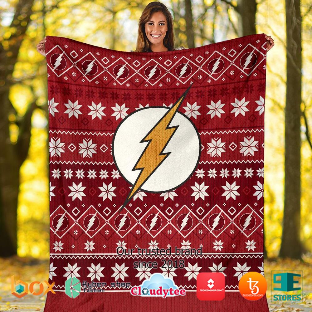 The Flash Art Ugly Christmas Blanket 6
