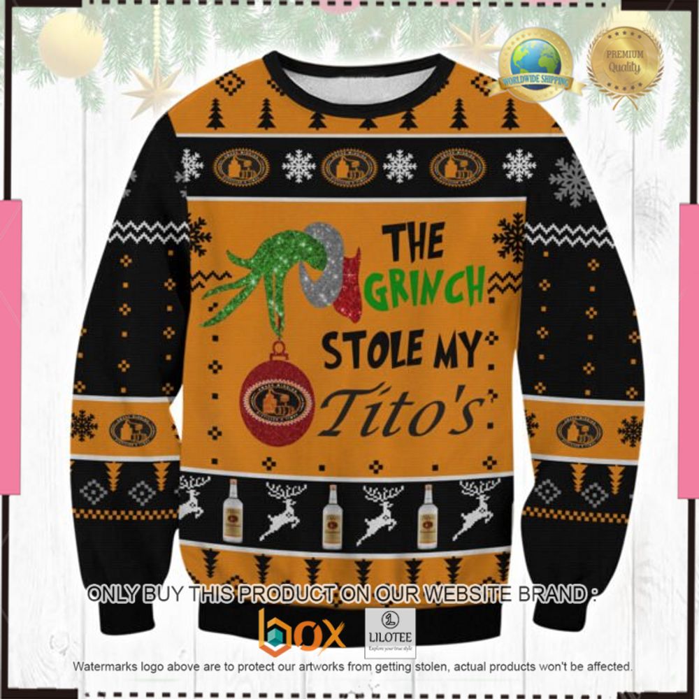 HOT The Grinch Stole My Tito's Christmas Ugly Sweater 1