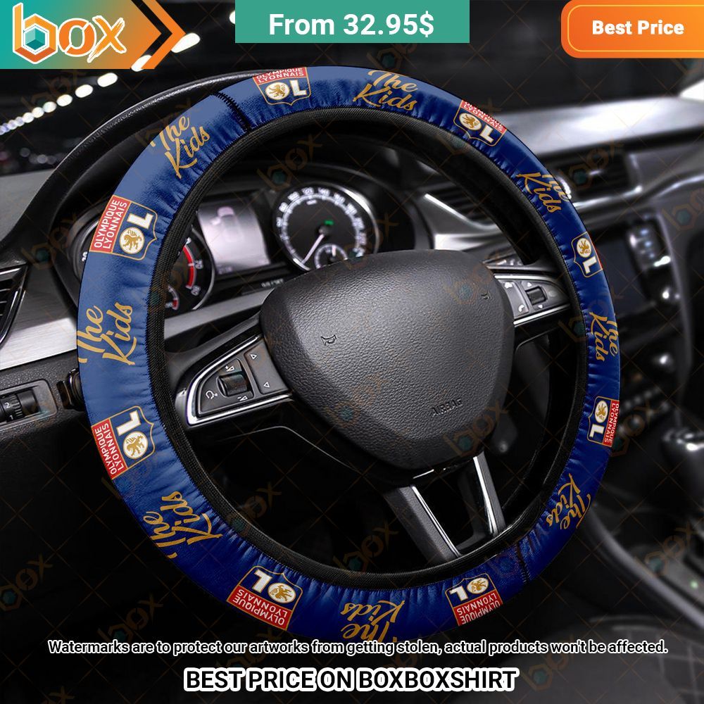 The Kids Olympique Lyonnais Car Steering Wheel Cover 1