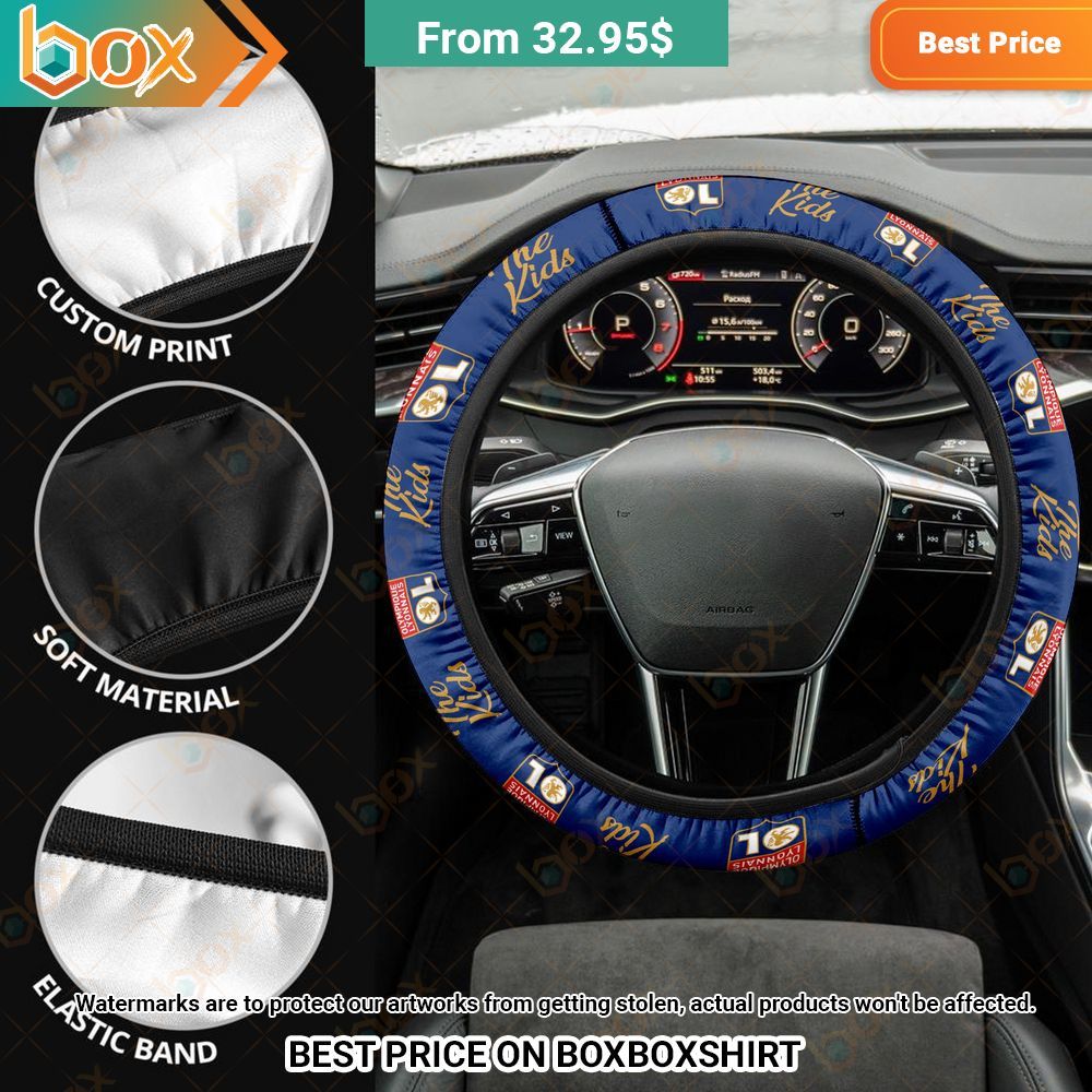 The Kids Olympique Lyonnais Car Steering Wheel Cover 6