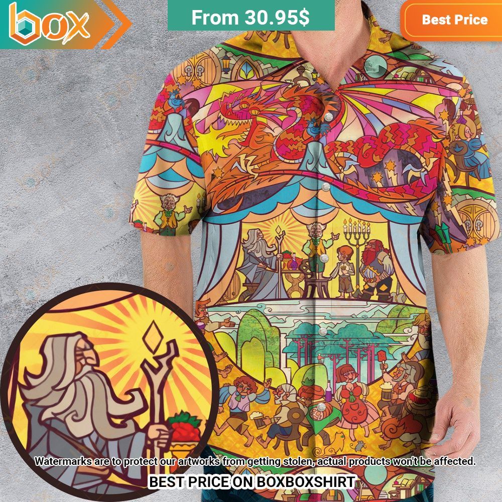 The Lord of the Rings Stained Glass Hawaiian Shirt 1