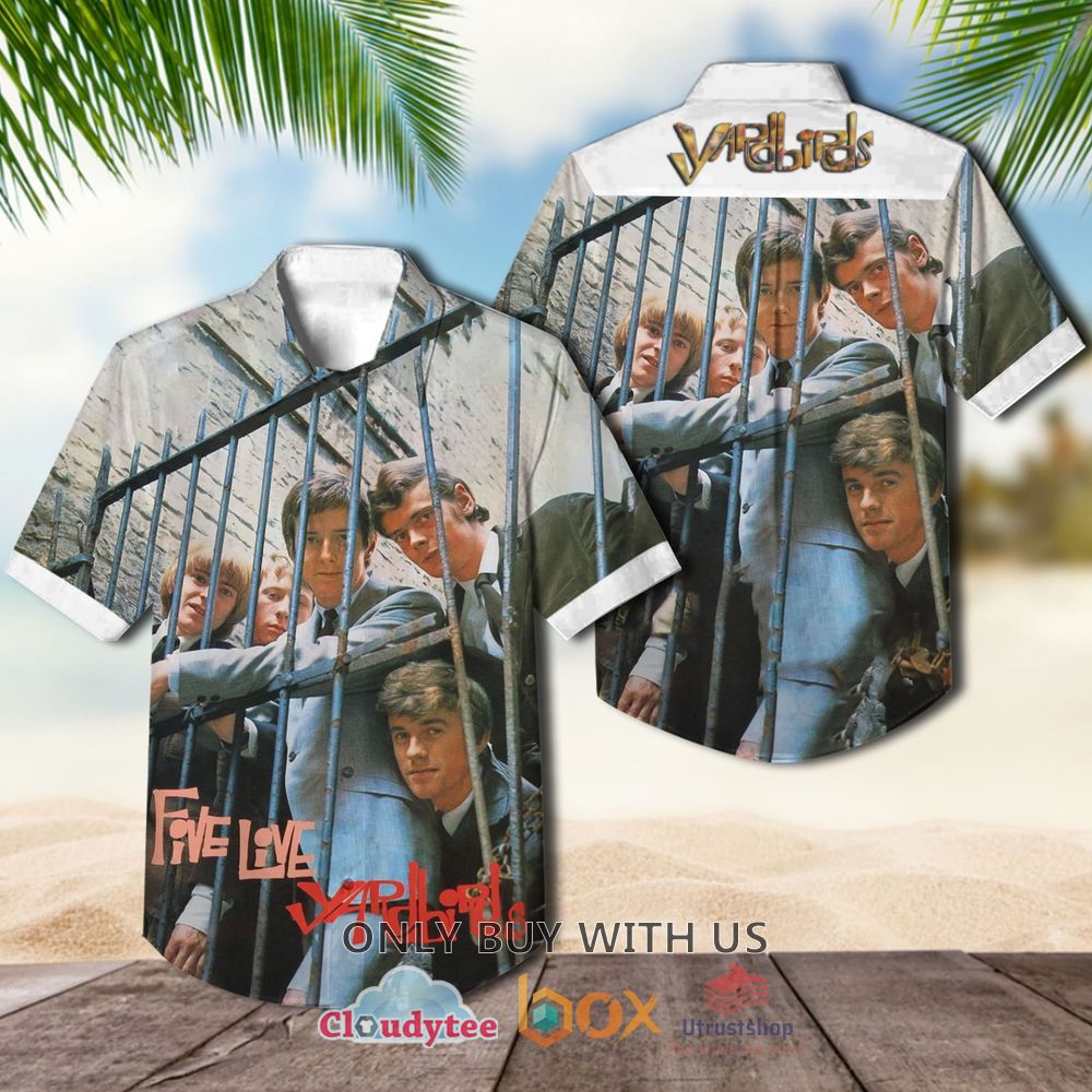 The Yardbirds Five Live Yardbirds 1964 Casual Hawaiian Shirt 1