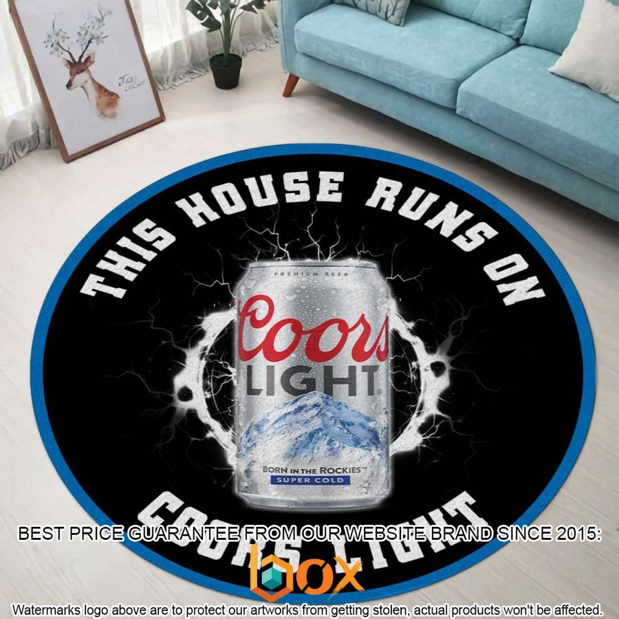 BEST This house runs on Coors Light Round Rug 8
