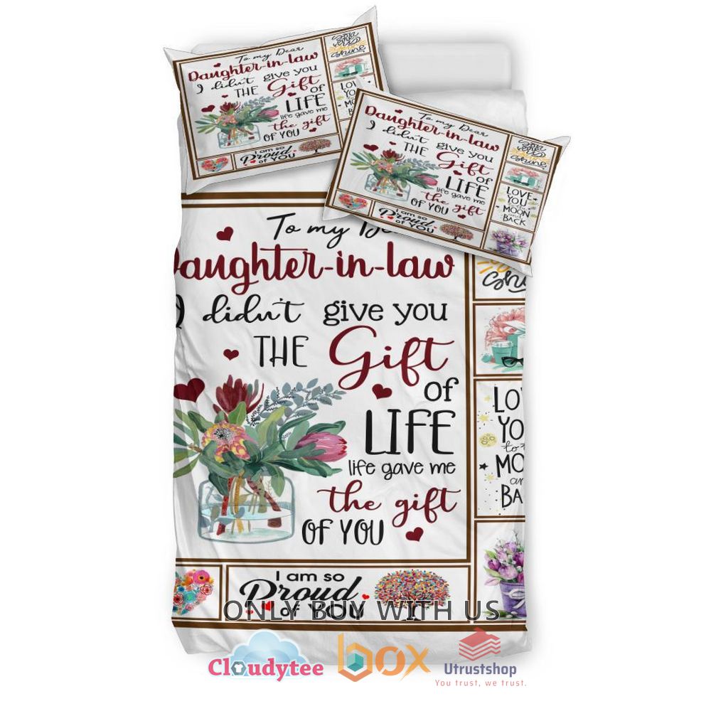 To My Dear Daughter In Law Bedding Set 2