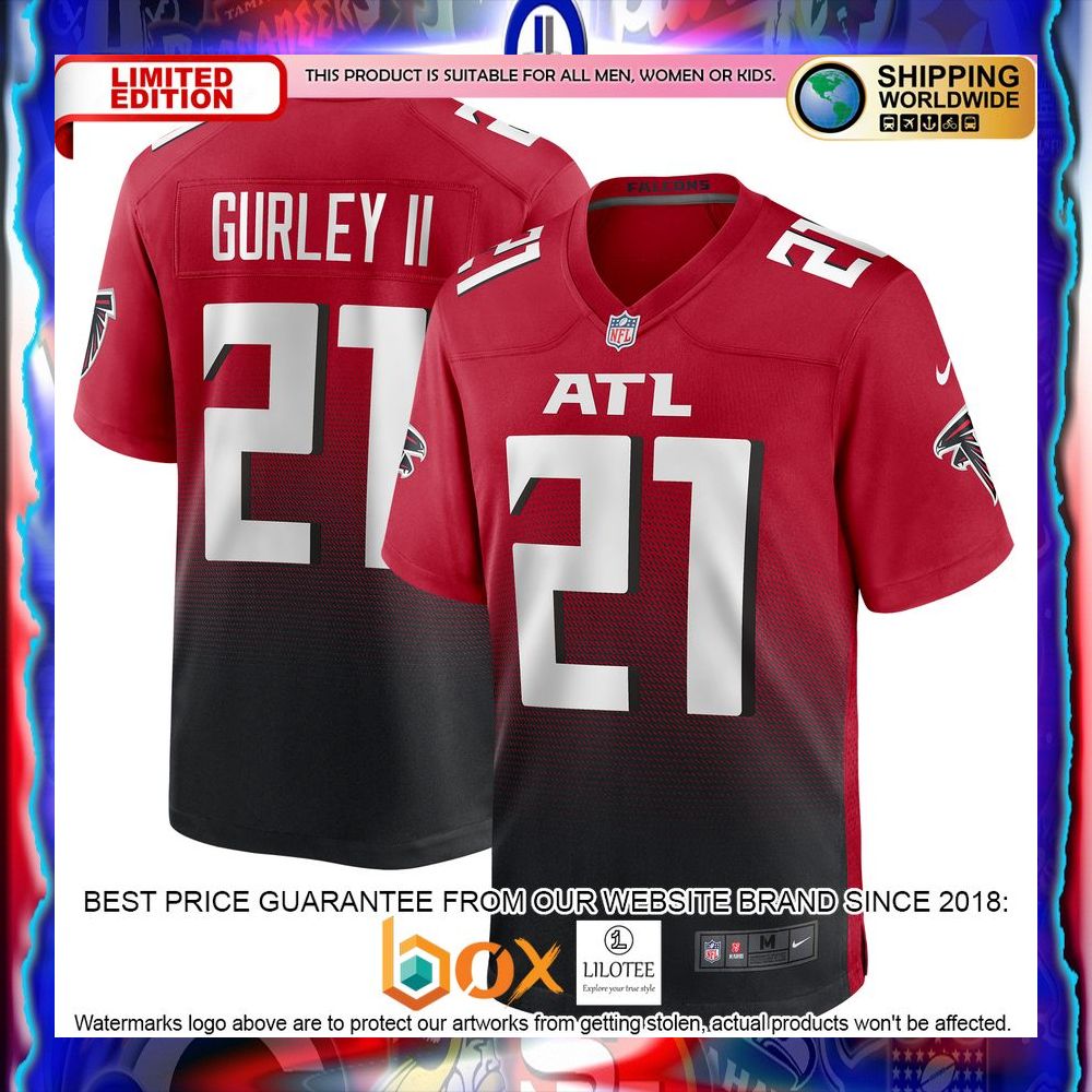 NEW Todd Gurley II Atlanta Falcons 2nd Alternate Red Football Jersey 12