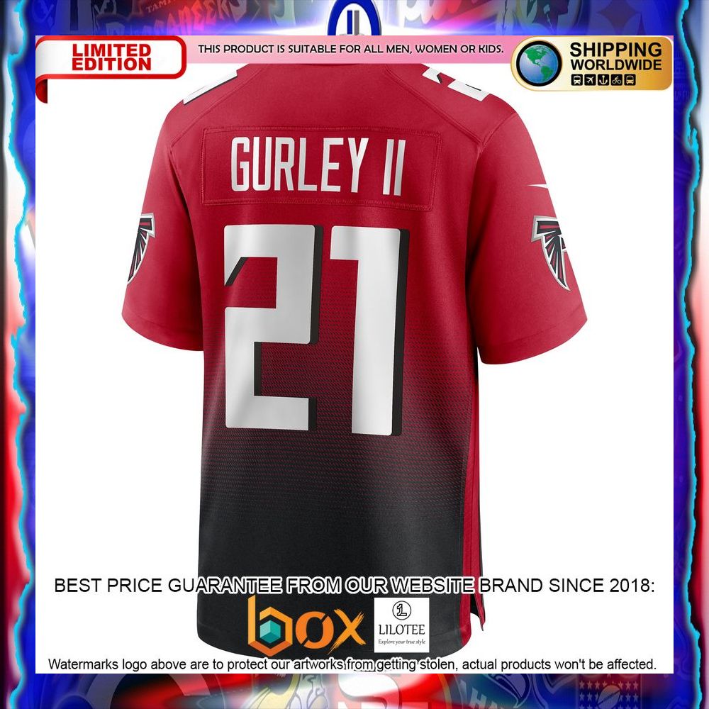 NEW Todd Gurley II Atlanta Falcons 2nd Alternate Red Football Jersey 7