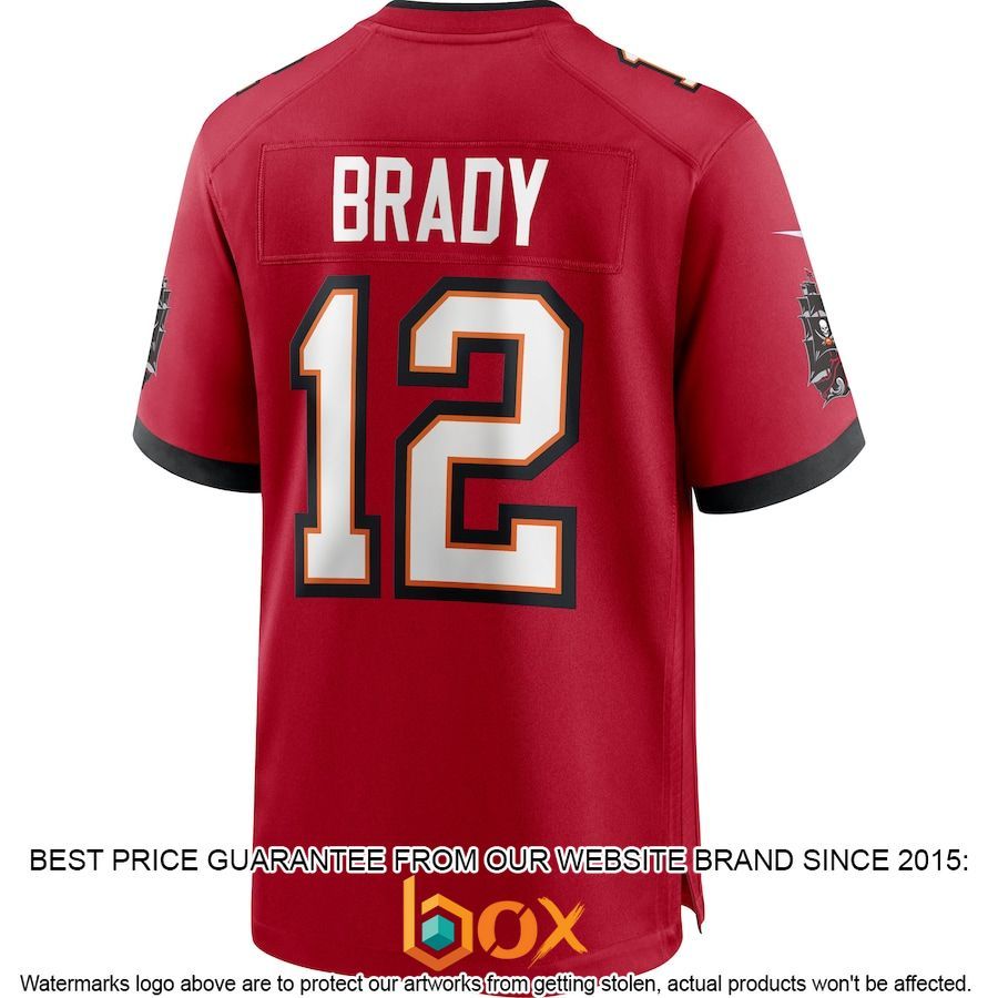BEST Tom Brady Tampa Bay Buccaneers Red Football Jersey 3