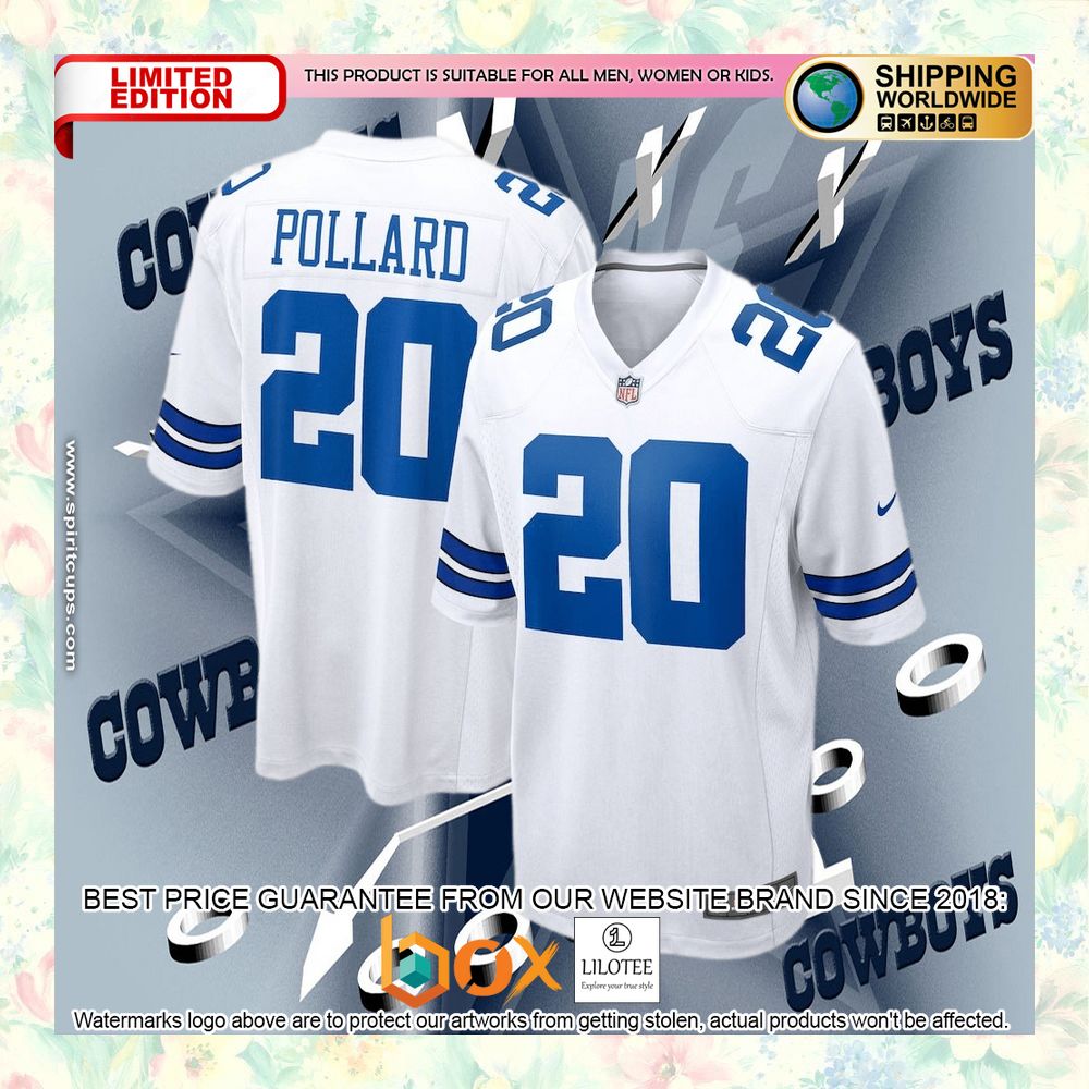 BEST Tony Pollard Dallas Cowboys Player White Football Jersey 4