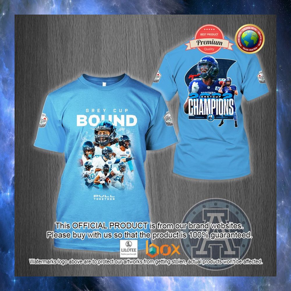 HOT Toronto Argonauts 109th Grey Cup Blue 3D Hoodie, T-Shirt 7