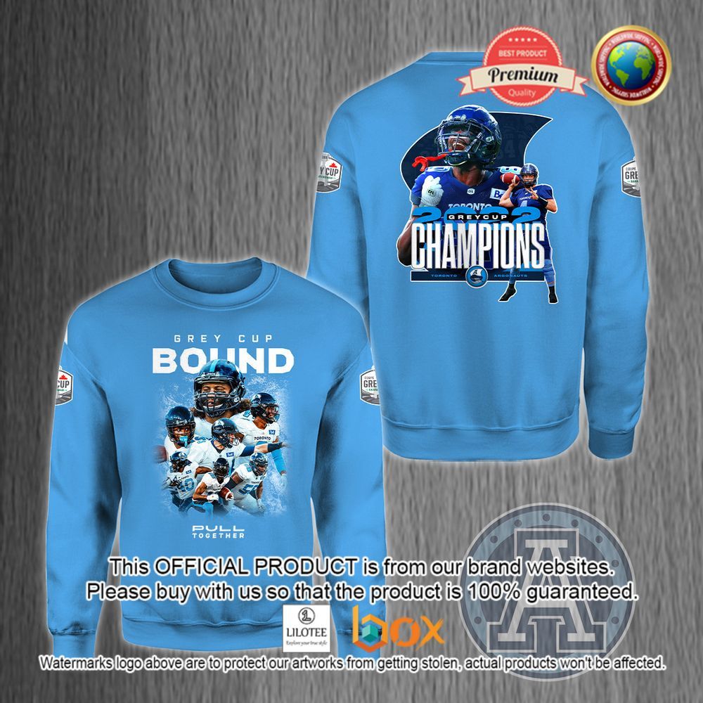 HOT Toronto Argonauts 109th Grey Cup Blue 3D Hoodie, T-Shirt 2