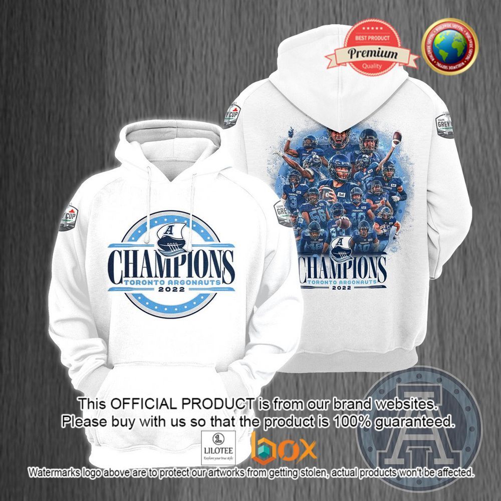 HOT Toronto Argonauts 109th Grey Cup Champion 2022 3D Hoodie, T-Shirt 1