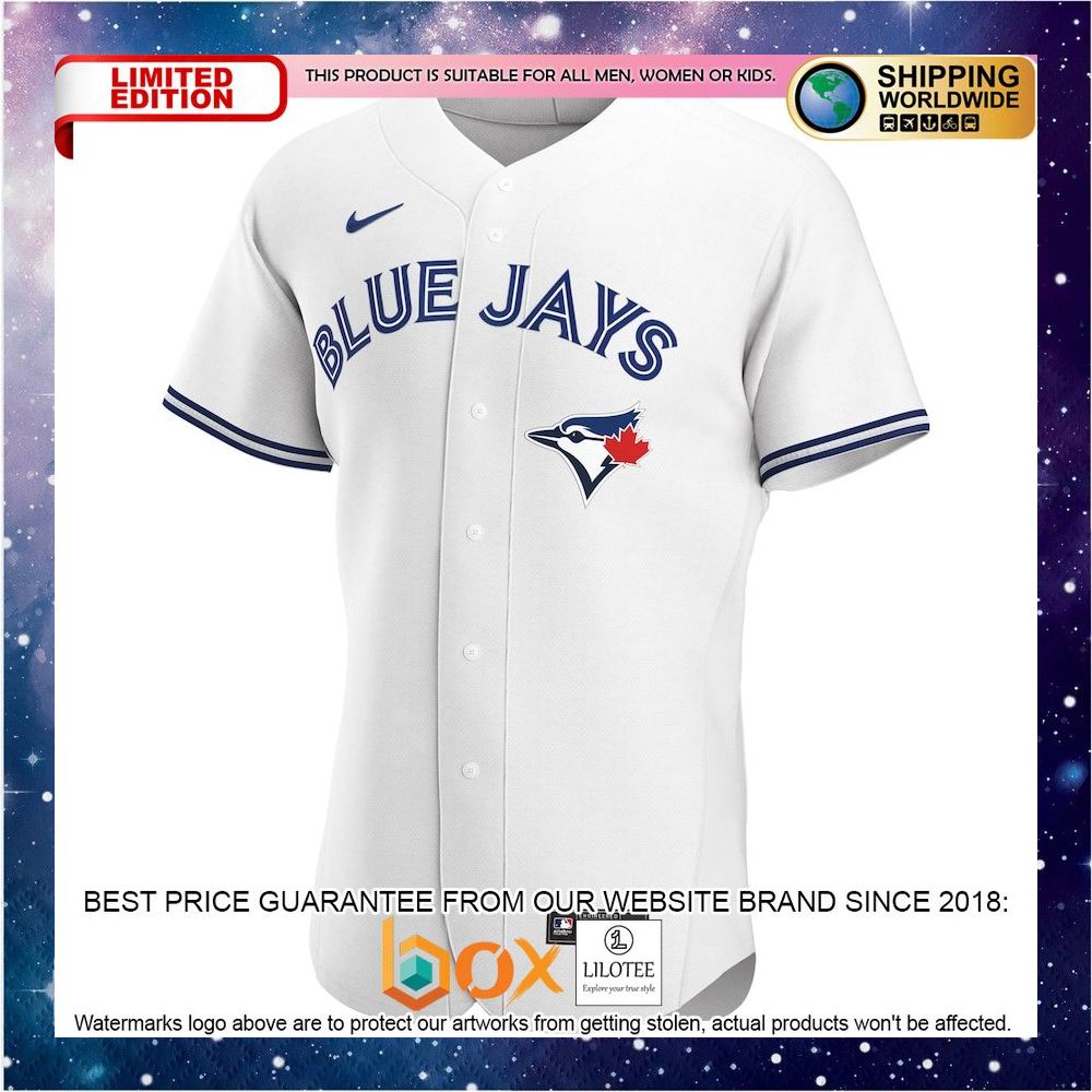NEW Toronto Blue Jays Home Authentic Team White Baseball Jersey 2