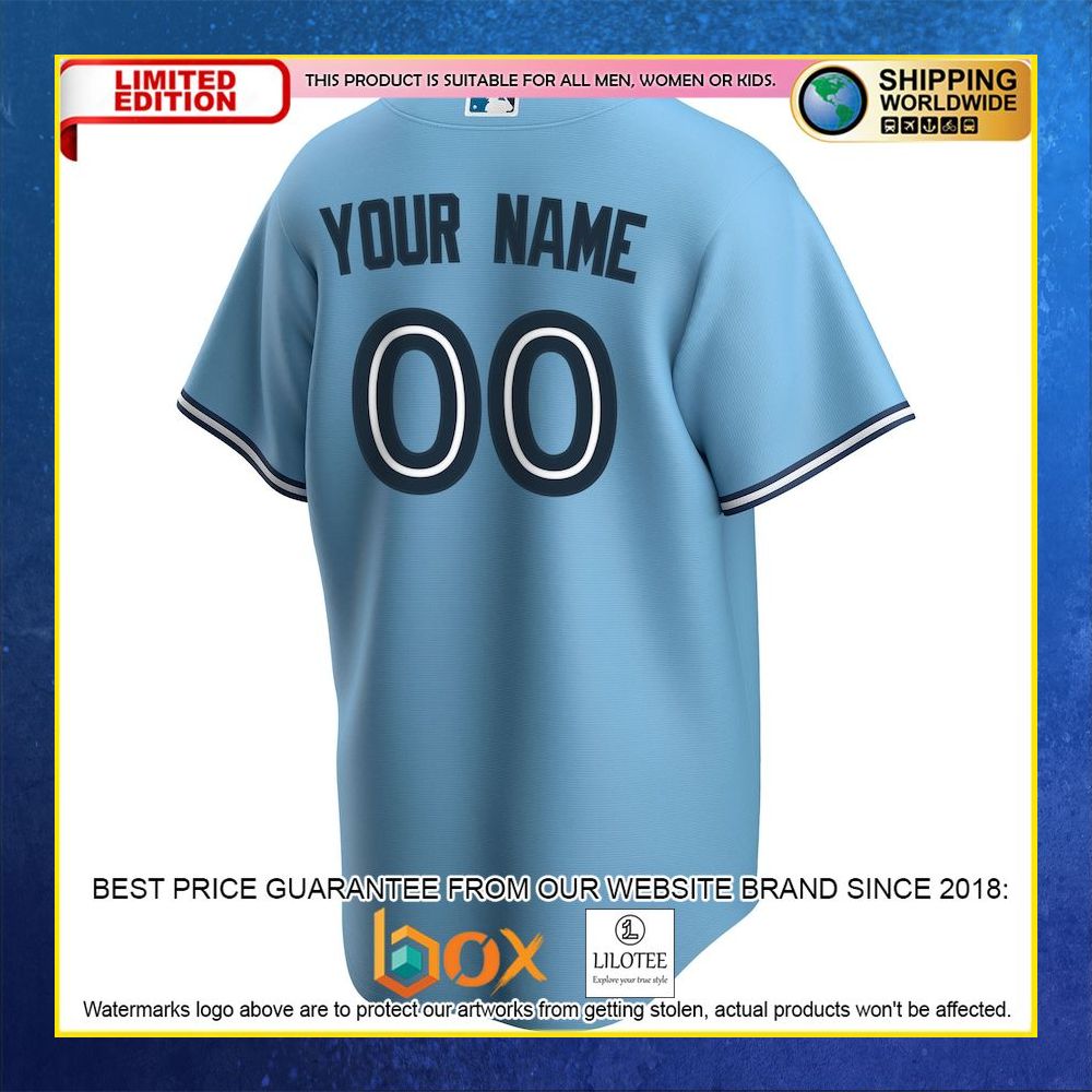 HOT Toronto Blue Jays Custom Name Number Light Blue Baseball Jersey Shirt 6