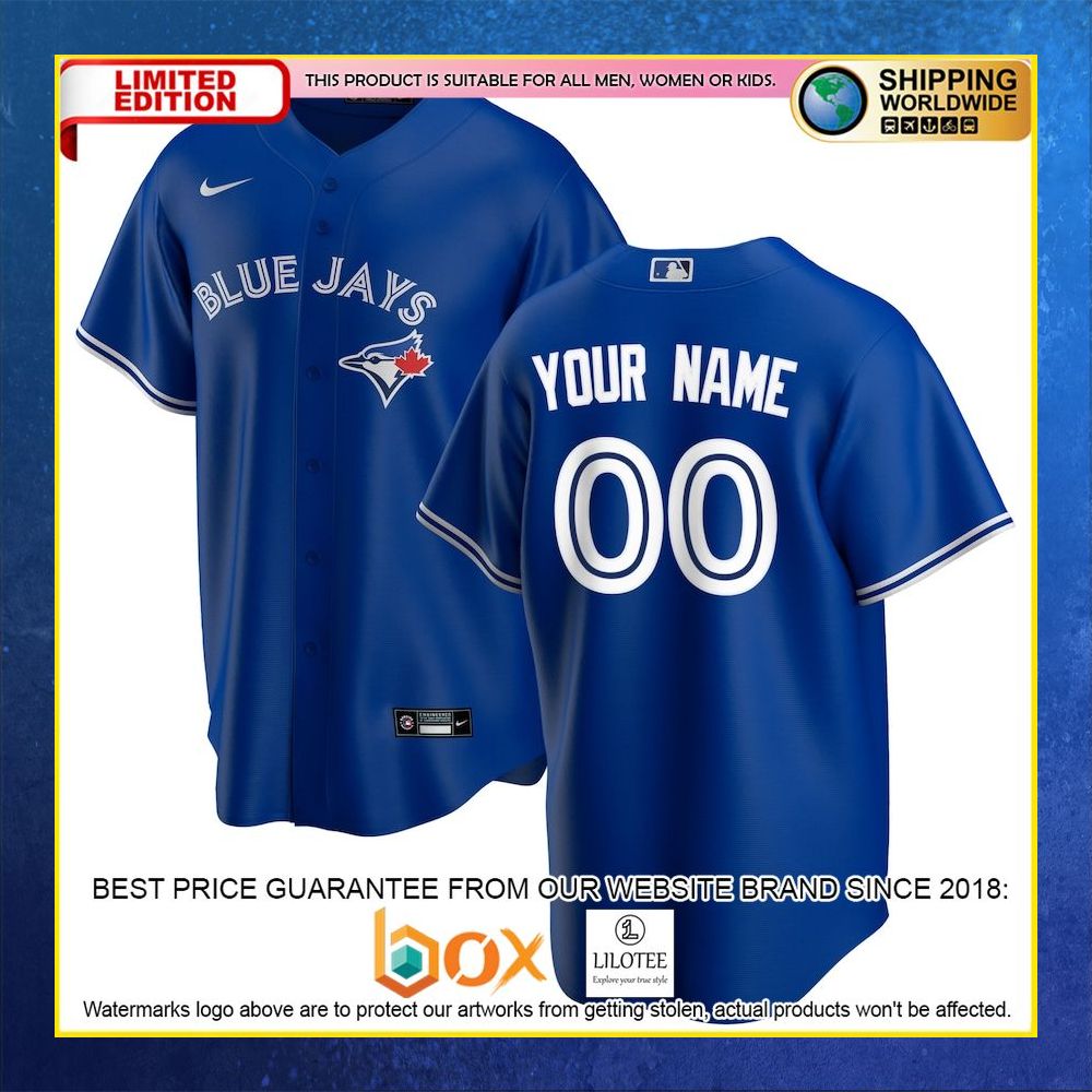 HOT Toronto Blue Jays Custom Name Number Royal Baseball Jersey Shirt 4