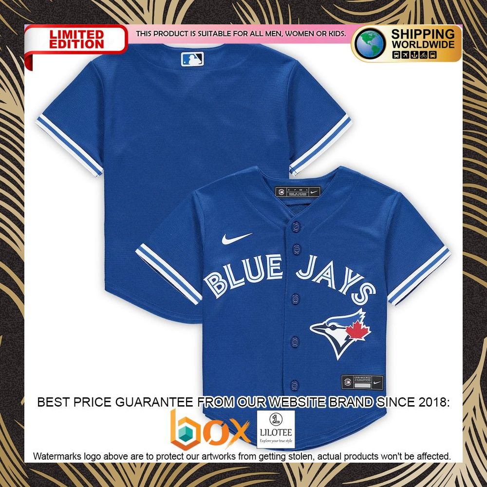NEW Toronto Blue Jays Preschool Alternate Replica Team Royal Baseball Jersey 4