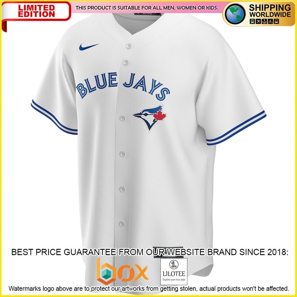 HOT Toronto Blue Jays Team White Baseball Jersey Shirt 3
