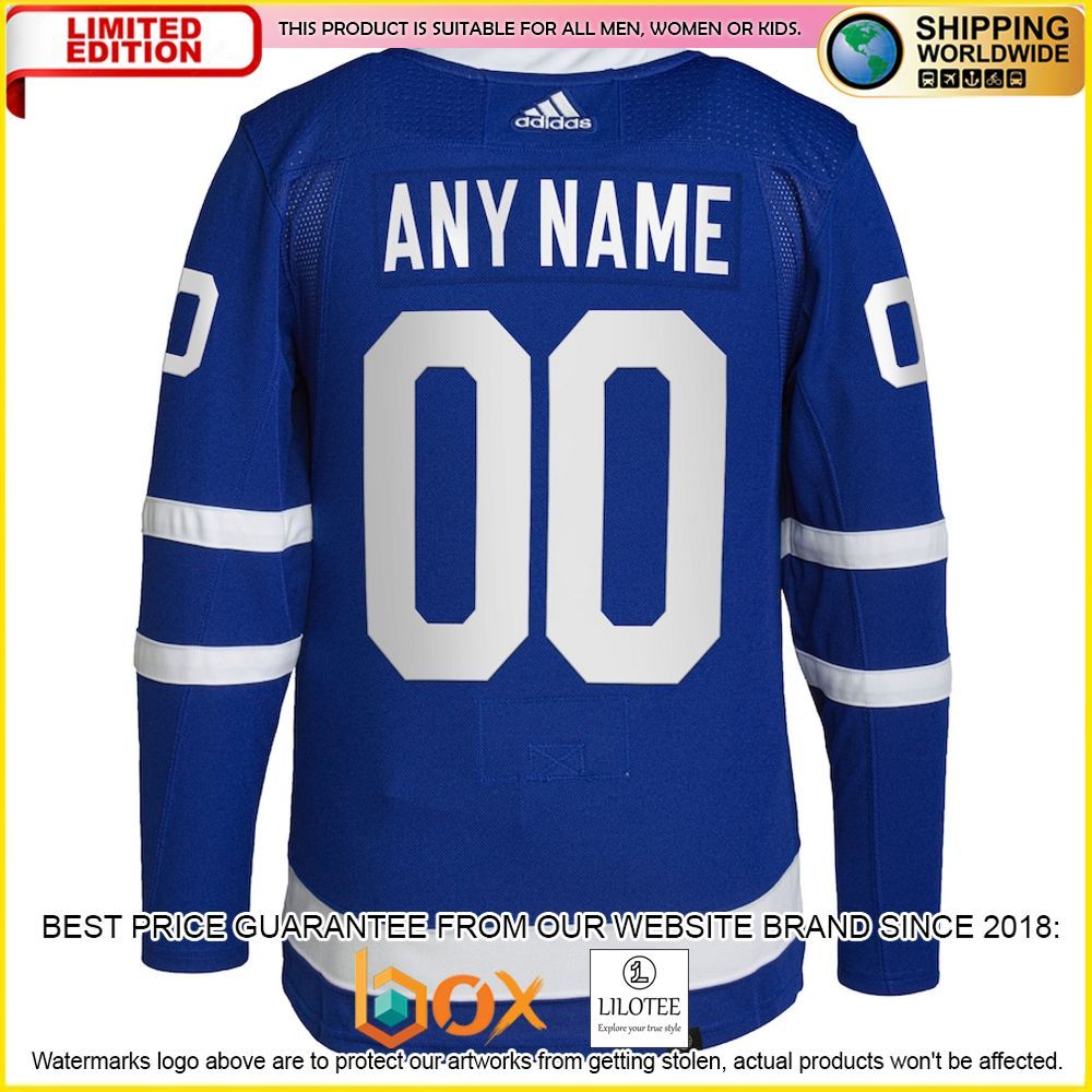 NEW Toronto Maple Leafs Adidas Custom Royal Premium Hockey Jersey 3