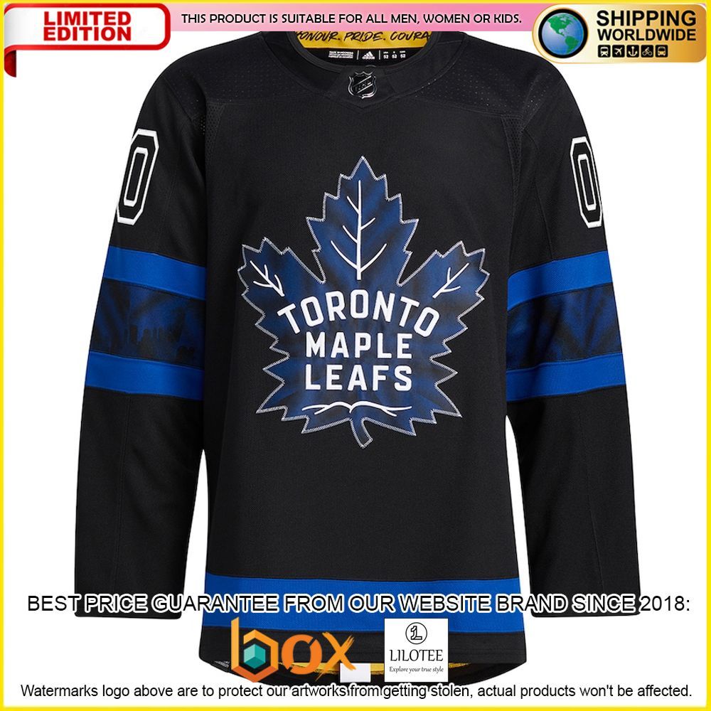 NEW Toronto Maple Leafs Adidas X Drew House Alternate Custom Black Premium Hockey Jersey 3