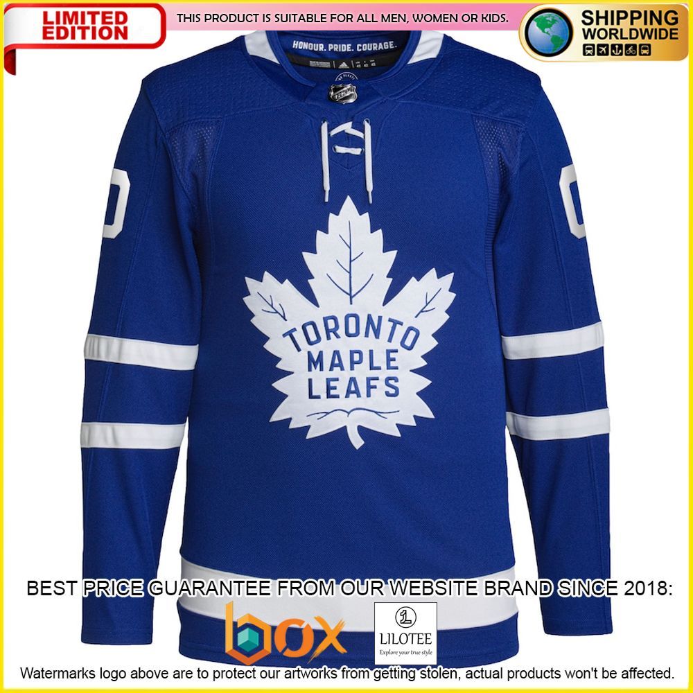 NEW Toronto Maple Leafs Adidas X Drew House Alternate Custom Black Premium Hockey Jersey 8