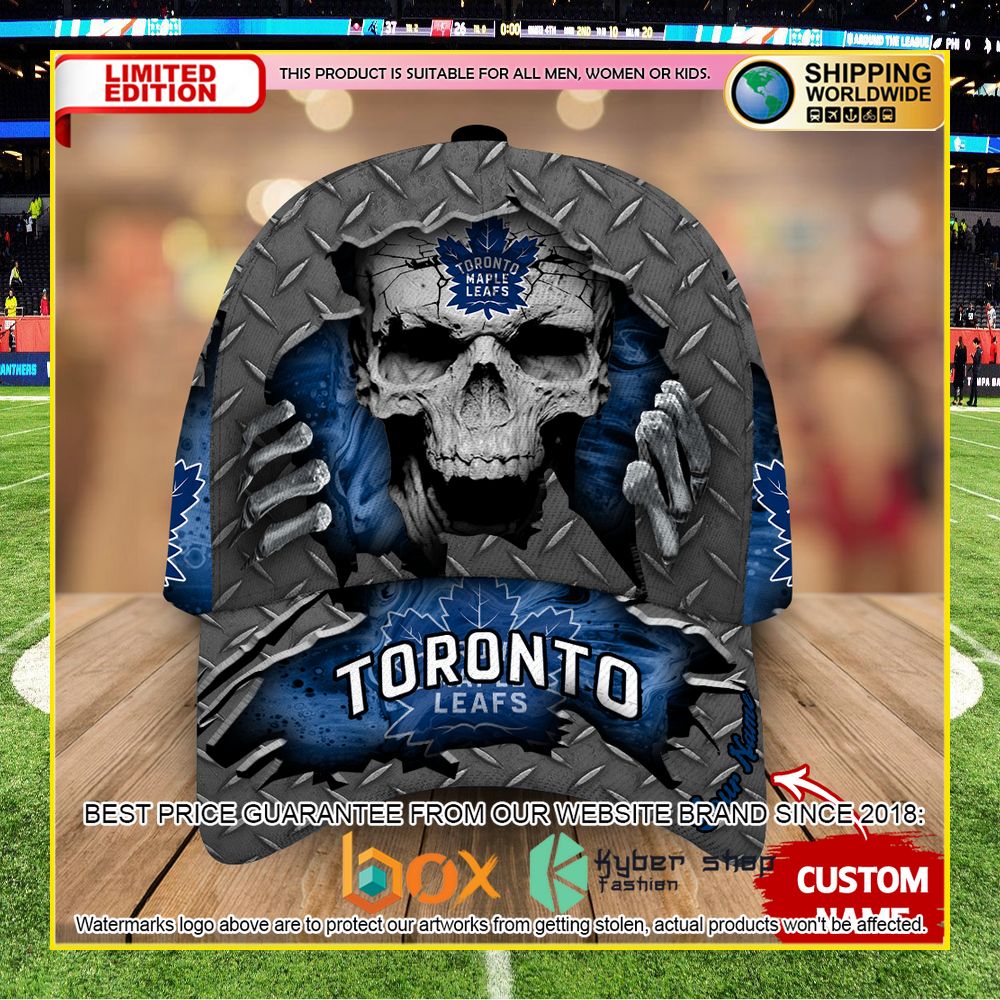 NEW Toronto Maple Leafs Custom Name NHL Skull Cap Hat 5