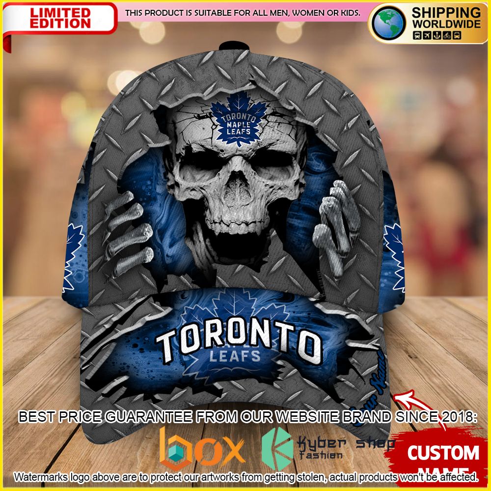 NEW Toronto Maple Leafs Custom Name NHL Skull Cap Hat 1