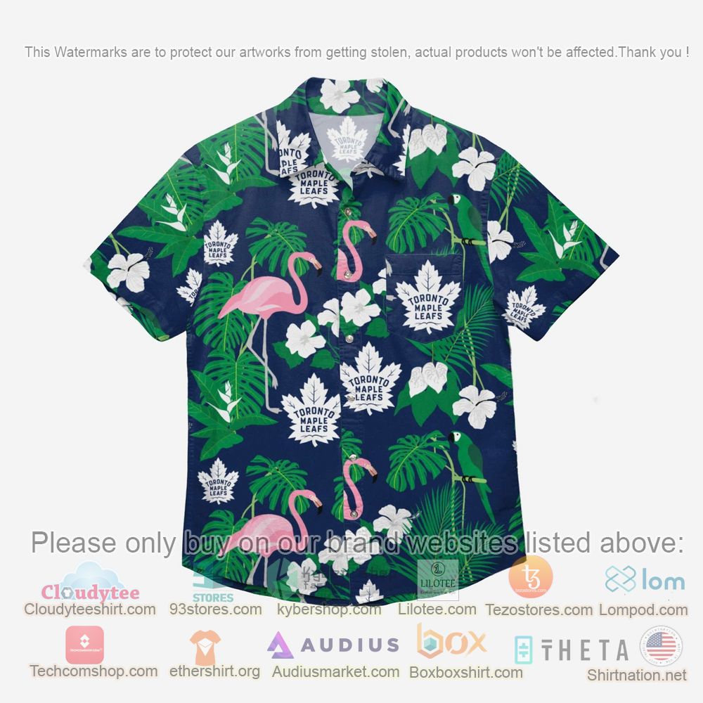 HOT Toronto Maple Leafs Floral Button-Up Hawaii Shirt 1