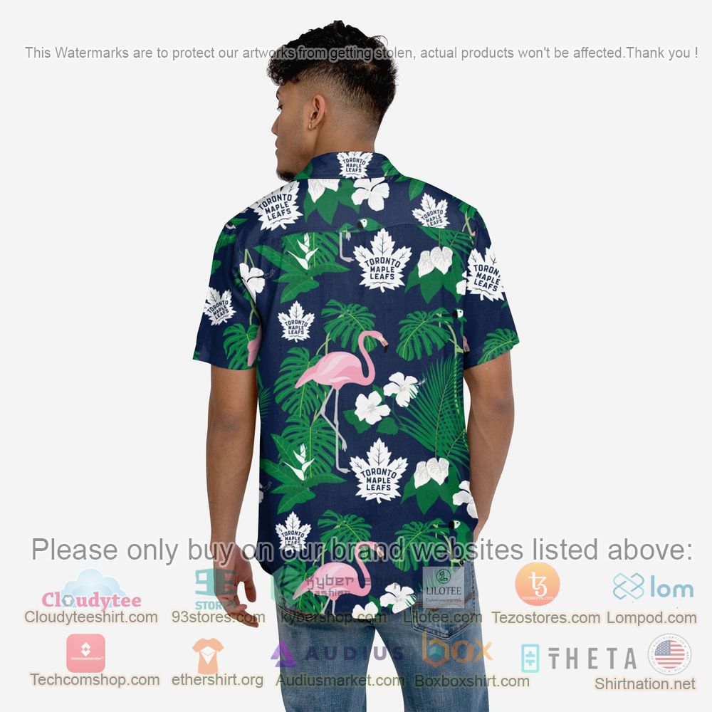 HOT Toronto Maple Leafs Floral Button-Up Hawaii Shirt 2
