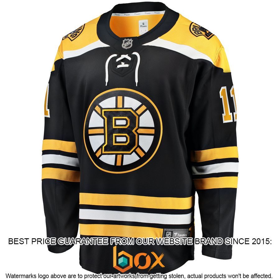 NEW Trent Frederic Boston Bruins Home Player Black Hockey Jersey 2