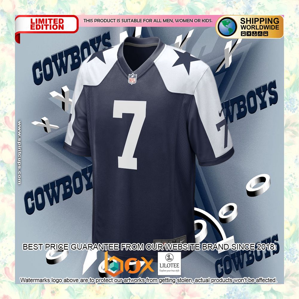 BEST Trevon Diggs Dallas Cowboys Alternate Navy Football Jersey 5