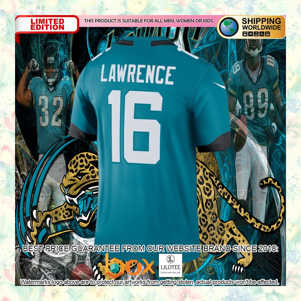 BEST Trevor Lawrence Jacksonville Jaguars Legend Teal Football Jersey 6