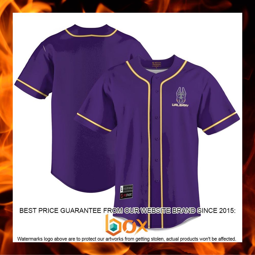 BEST UAlbany Great Danes ProSphere Purple Baseball Jersey 8
