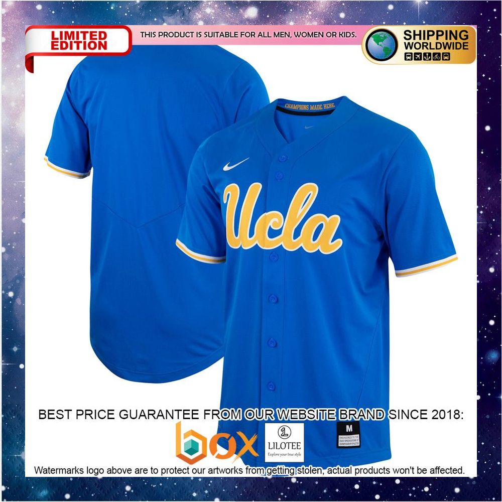 NEW UCLA Bruins Replica Blue Baseball Jersey 1