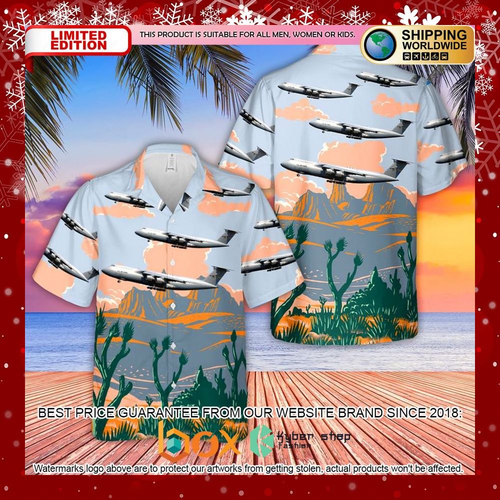 BEST US Air Force 312th Airlift Squadron Lockheed C-5 Galaxy Hawaiian Shirt 12