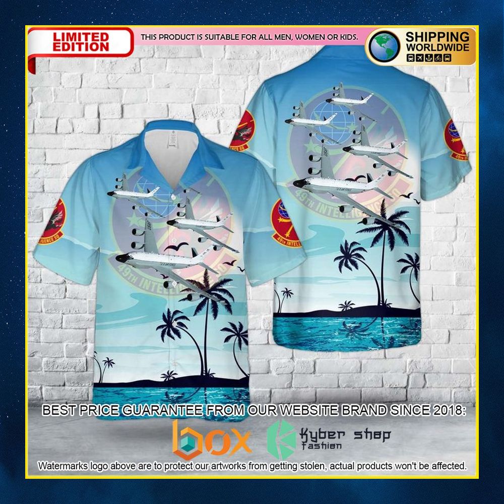 NEW US Air Force 49th Intelligence Squadron RC 135 3D Hawaii Shirt 5